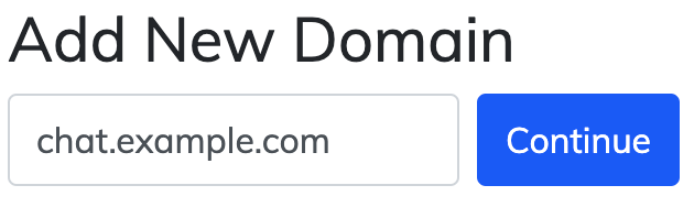 Add new custom domain example