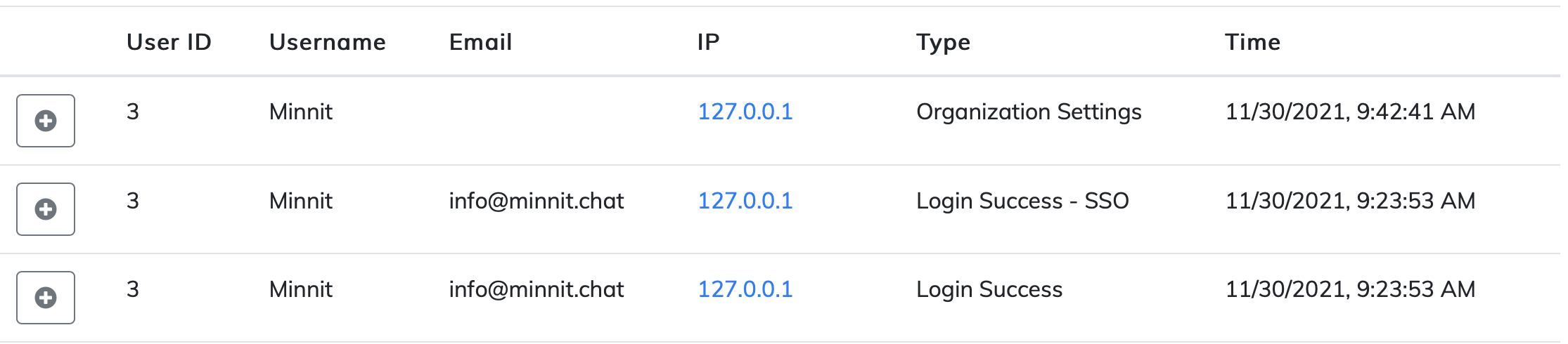 Manage Accounts View Logs Example