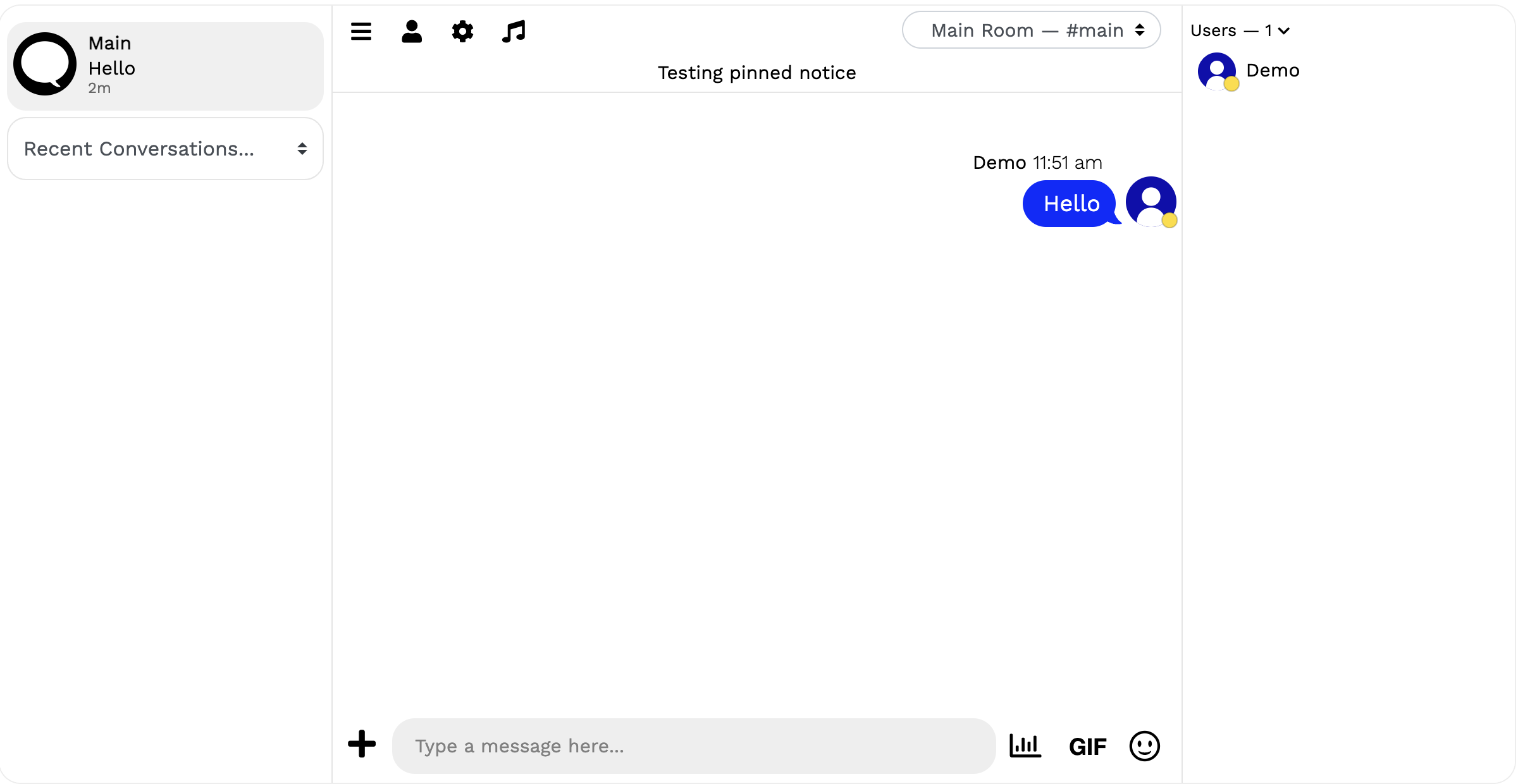 Pinned Notice Example