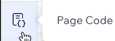 Wix page code button